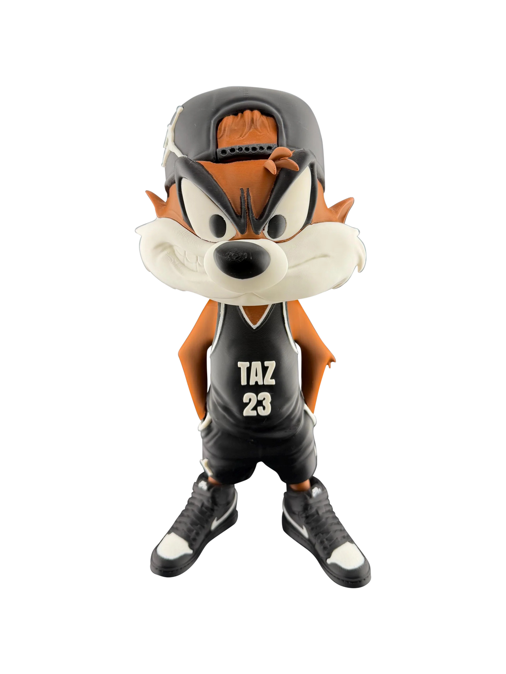 Taz Tasmanian Devil Inspired Basketball Statue | Urban Street Style Fan Art | 12 Inch 3D Printed Display Figure