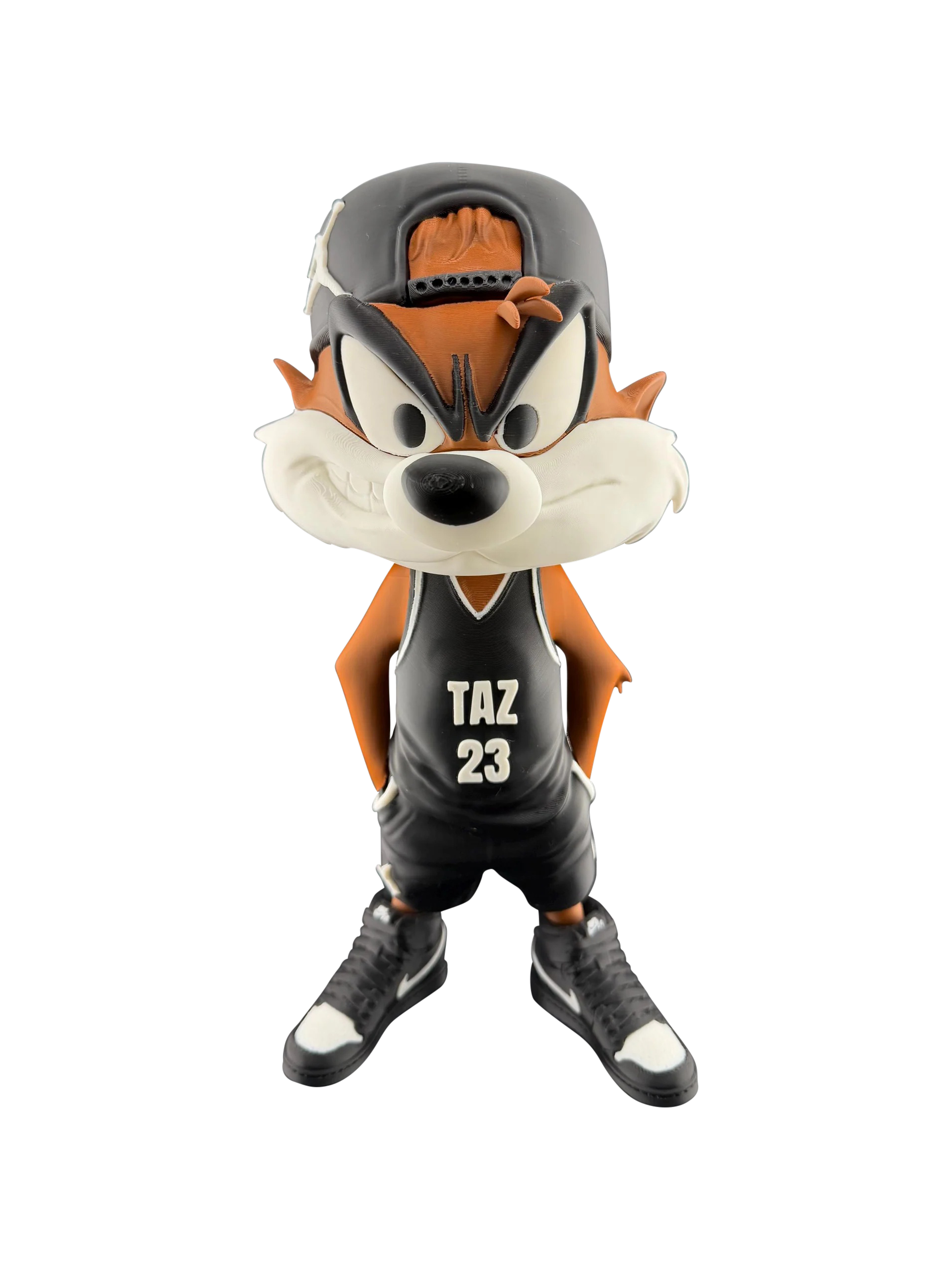 Taz Tasmanian Devil Inspired Basketball Statue | Urban Street Style Fan Art | 12 Inch 3D Printed Display Figure