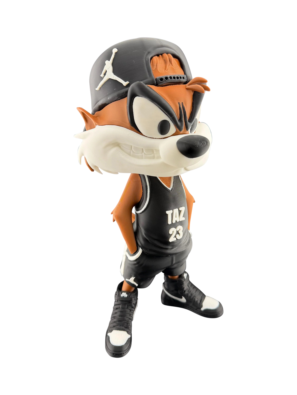 Taz Tasmanian Devil Inspired Basketball Statue | Urban Street Style Fan Art | 12 Inch 3D Printed Display Figure