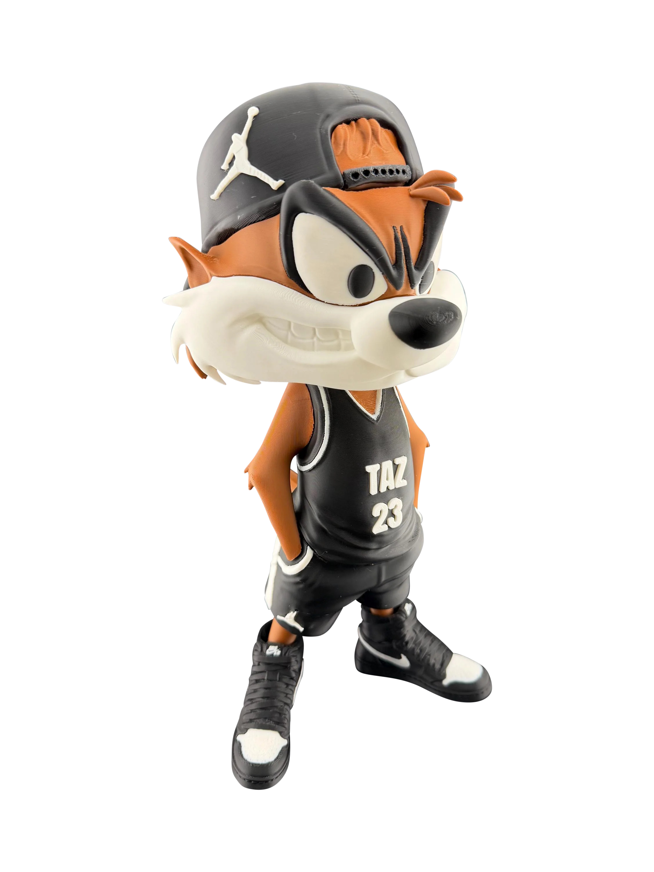 Taz Tasmanian Devil Inspired Basketball Statue | Urban Street Style Fan Art | 12 Inch 3D Printed Display Figure