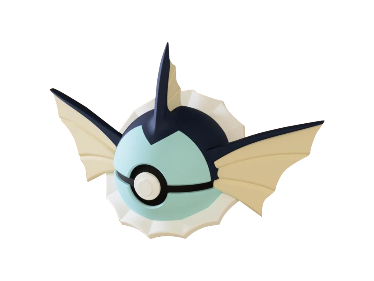 Vaporeon #0134 Pokémon | 3D Printed N3D Poké Balls with Clicking Button