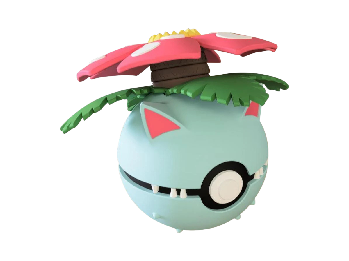 Venusaur #0003 Pokémon | 3D Printed N3D Poké Balls with Clicking Button