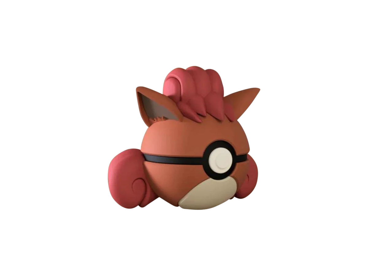 Vulpix #0037 Pokémon | 3D Printed N3D Poké Balls with Clicking Button
