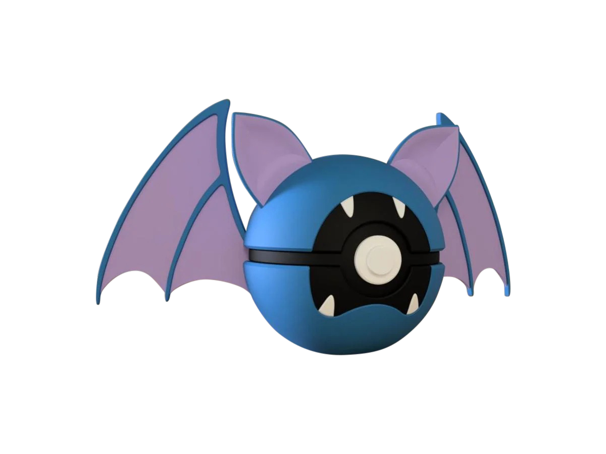 Zubat #0041 Pokémon | 3D Printed N3D Poké Balls with Clicking Button