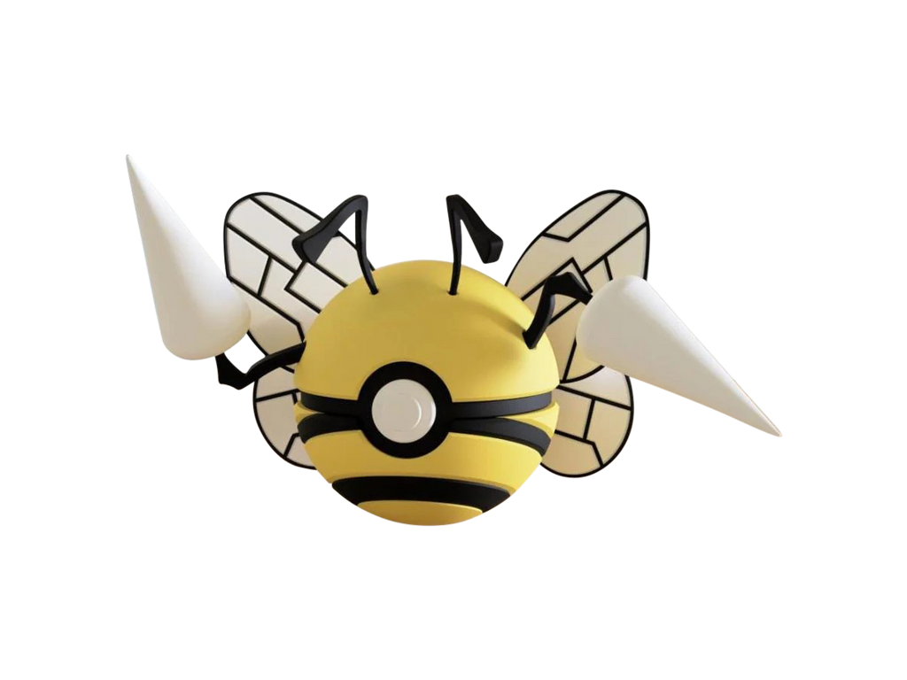 Beedrill N3D Poké Ball #0015, 3D printed Pokeball clicker