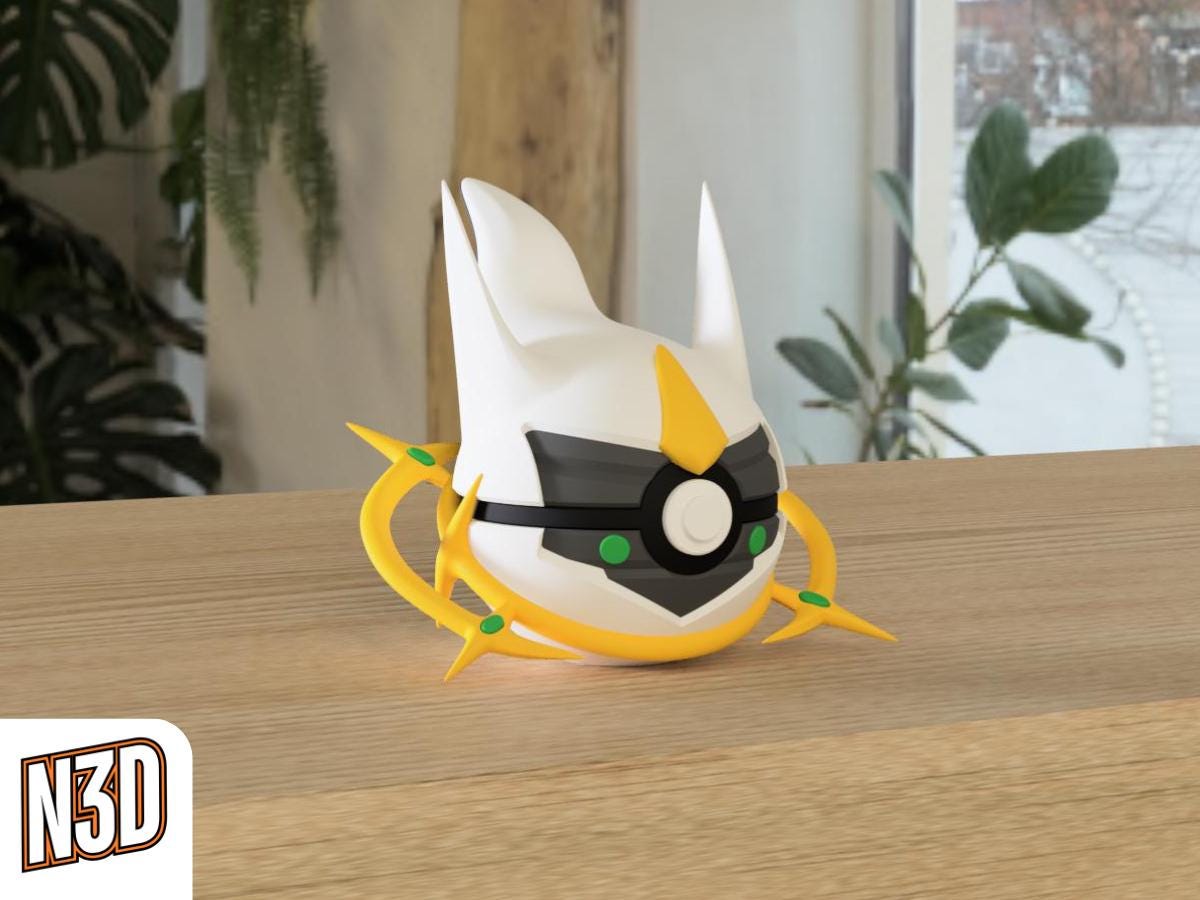 Arceus #0493 Pokémon | 3D Printed N3D Poké Balls with Clicking Button