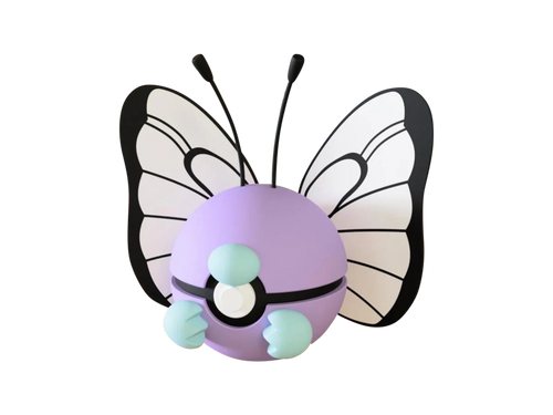 Butterfree N3D Poké Ball #0012, 3D printed Pokeball clicker