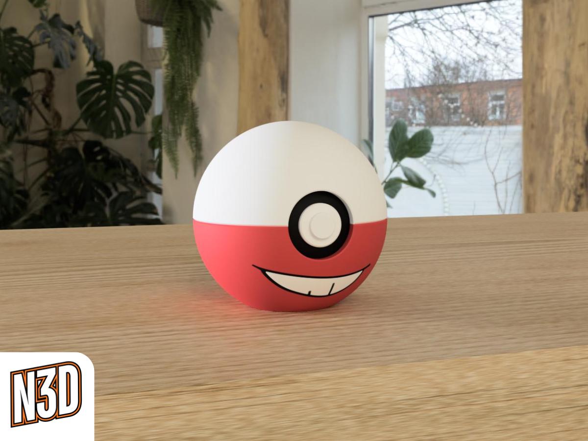 Electrode #0101 Pokémon | 3D Printed N3D Poké Balls with Clicking Button