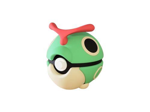 Caterpie N3D Poké Ball #0010, 3D printed Pokeball clicker