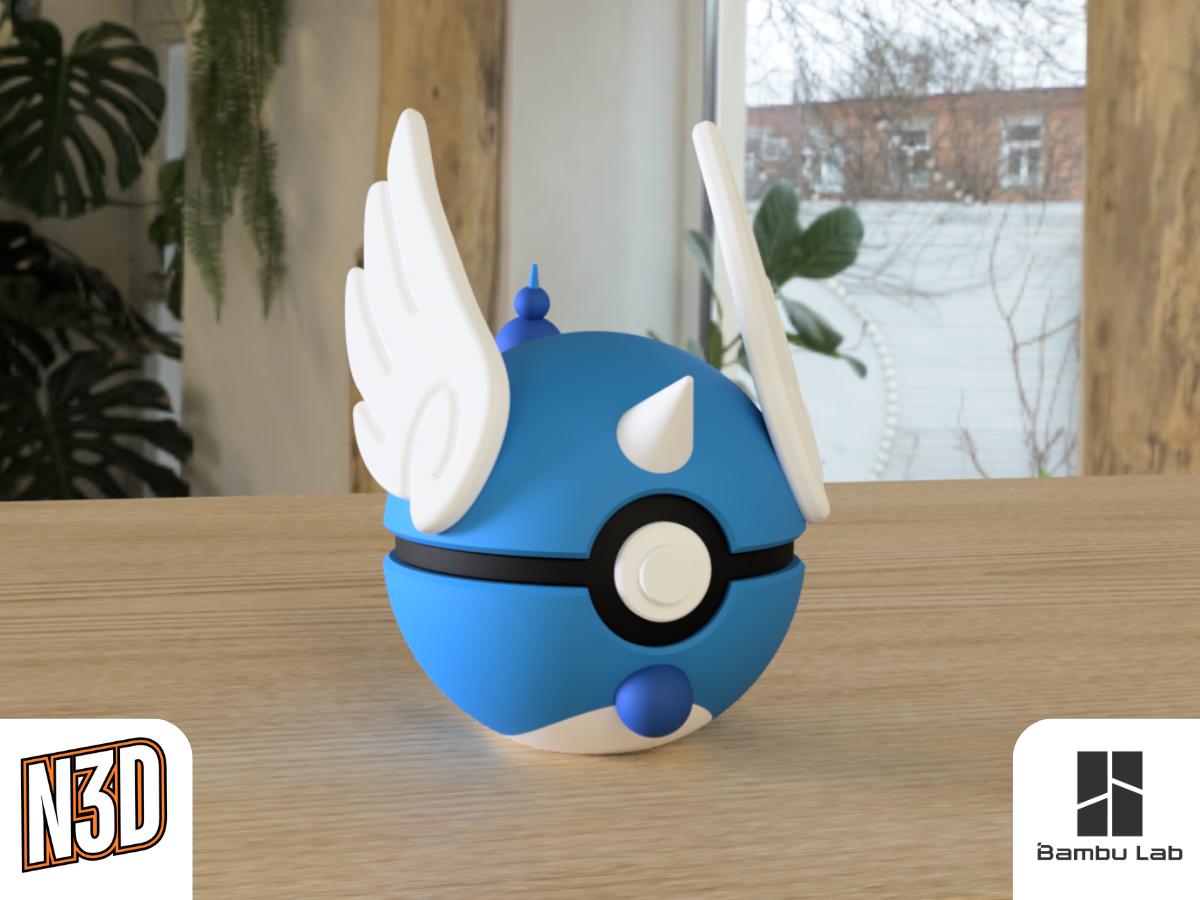 Dragonair #0148 Pokémon | 3D Printed N3D Poké Balls with Clicking Button
