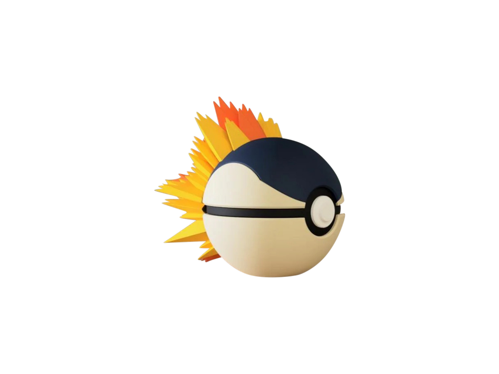 Cyndaquil N3D Poké Ball #0155, 3D printed Pokeball clicker