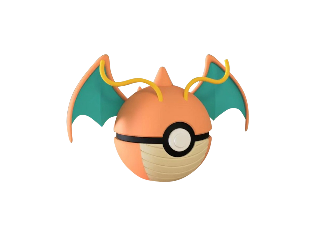 Dragonite N3D Poké Ball #0149, 3D printed Pokeball clicker
