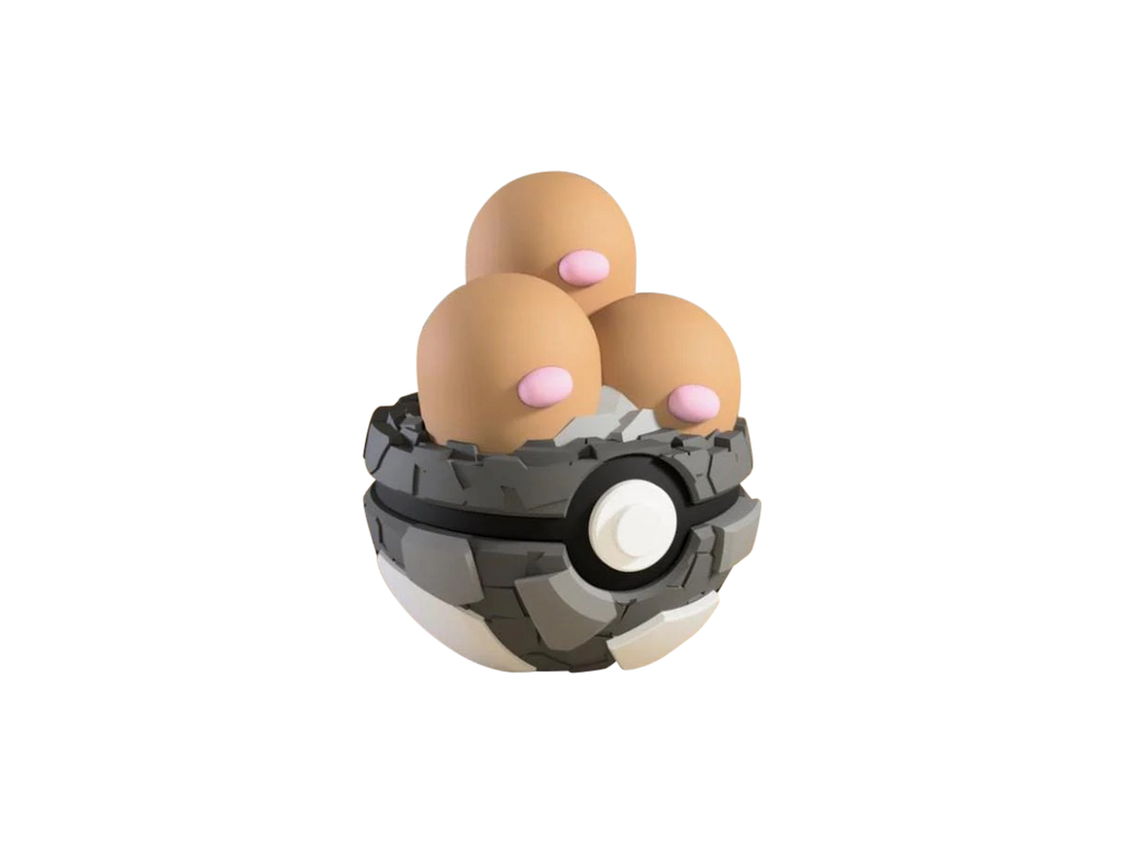 Dugtrio N3D Poké Ball #0051, 3D printed Pokeball clicker