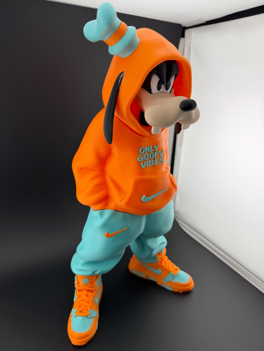 Goofy Inspired Urban Style Statue | Streetwear Cartoon Fan Art | 12 Inch 3D Printed Display Figure