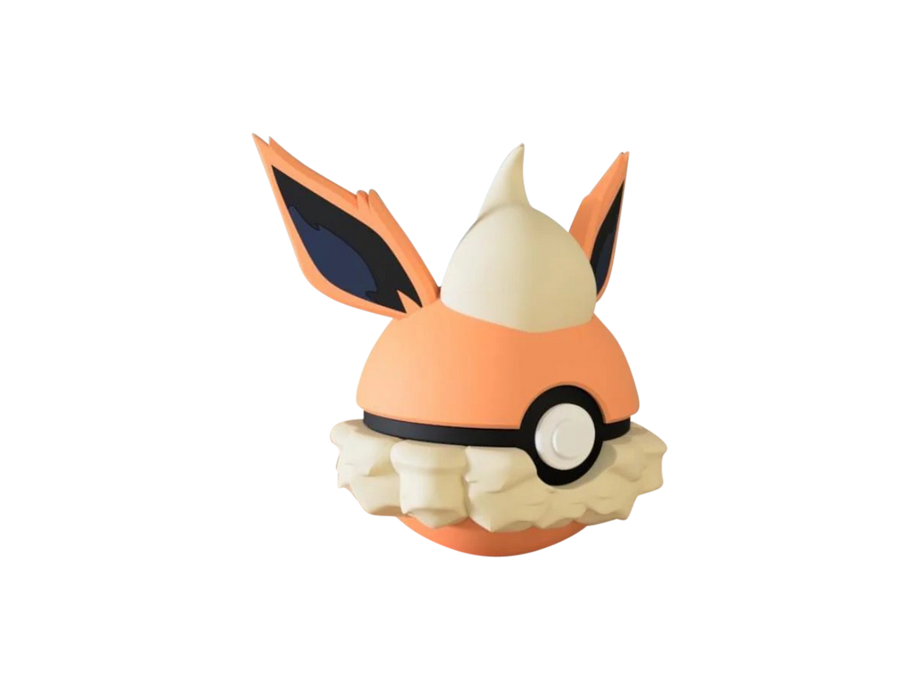 Flareon N3D Poké Ball #0136, 3D printed Pokeball clicker