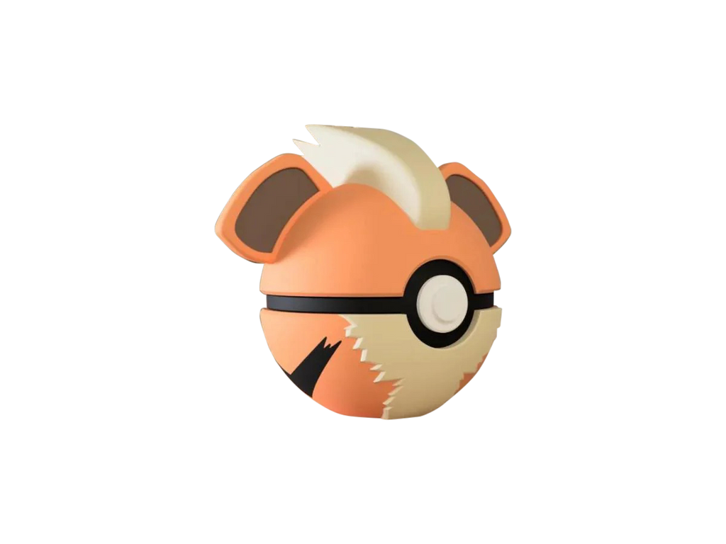 Growlithe N3D Poké Ball #0058, 3D printed Pokeball clicker