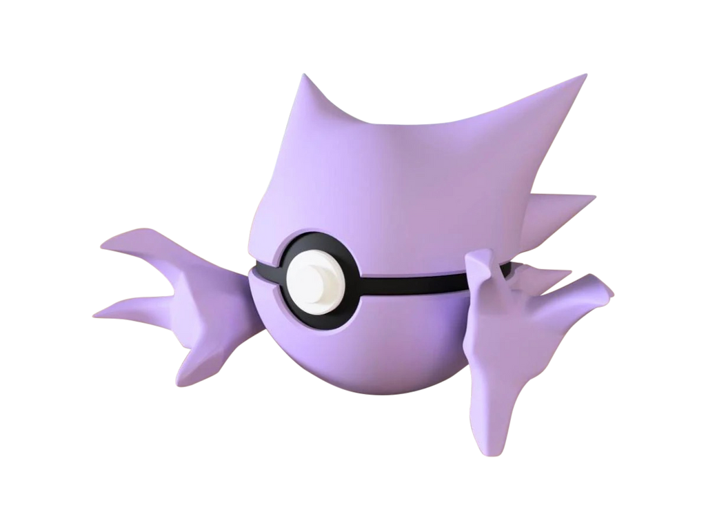 Haunter N3D Poké Ball #0093, 3D printed Pokeball clicker