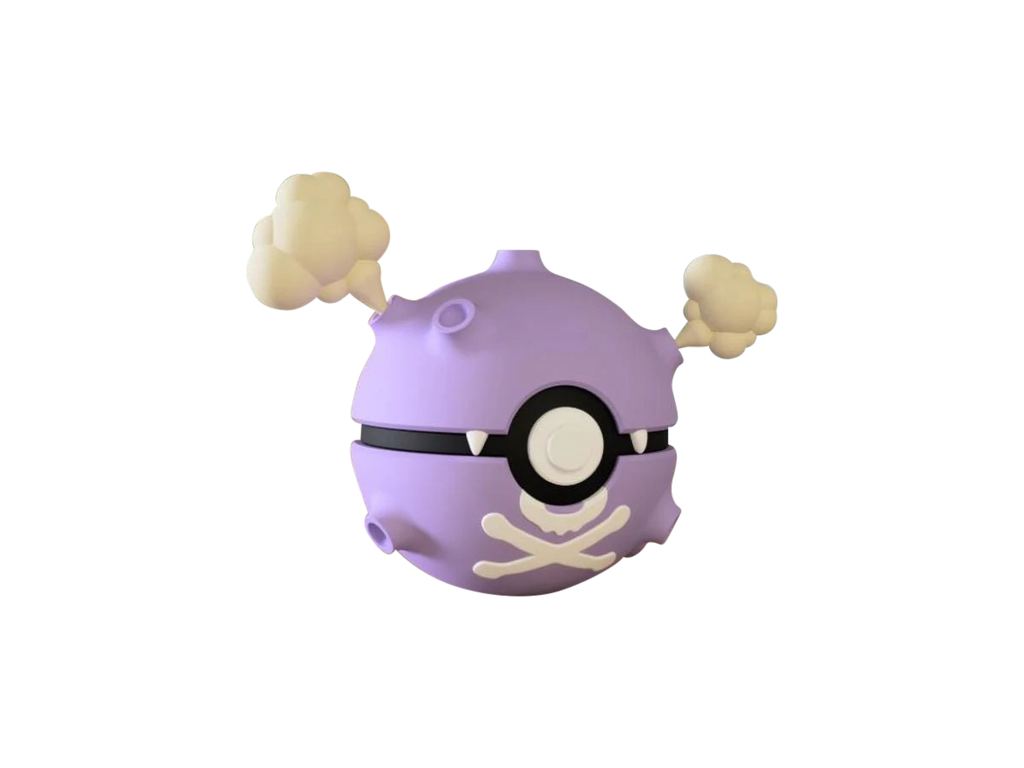 Koffing N3D Poké Ball #0109, 3D printed Pokeball clicker