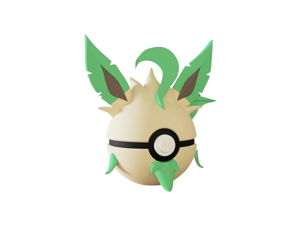 Leafeon N3D Poké Ball #0470, 3D printed Pokeball clicker