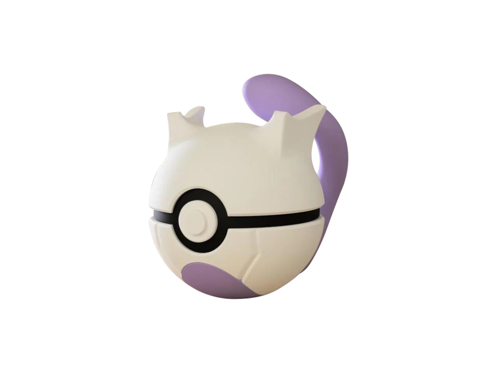 Mewtwo N3D Poké Ball #0150, 3D printed Pokeball clicker