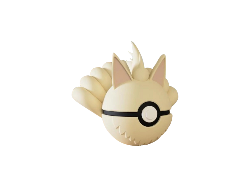 Ninetales N3D Poké Ball #0038, 3D printed Pokeball clicker