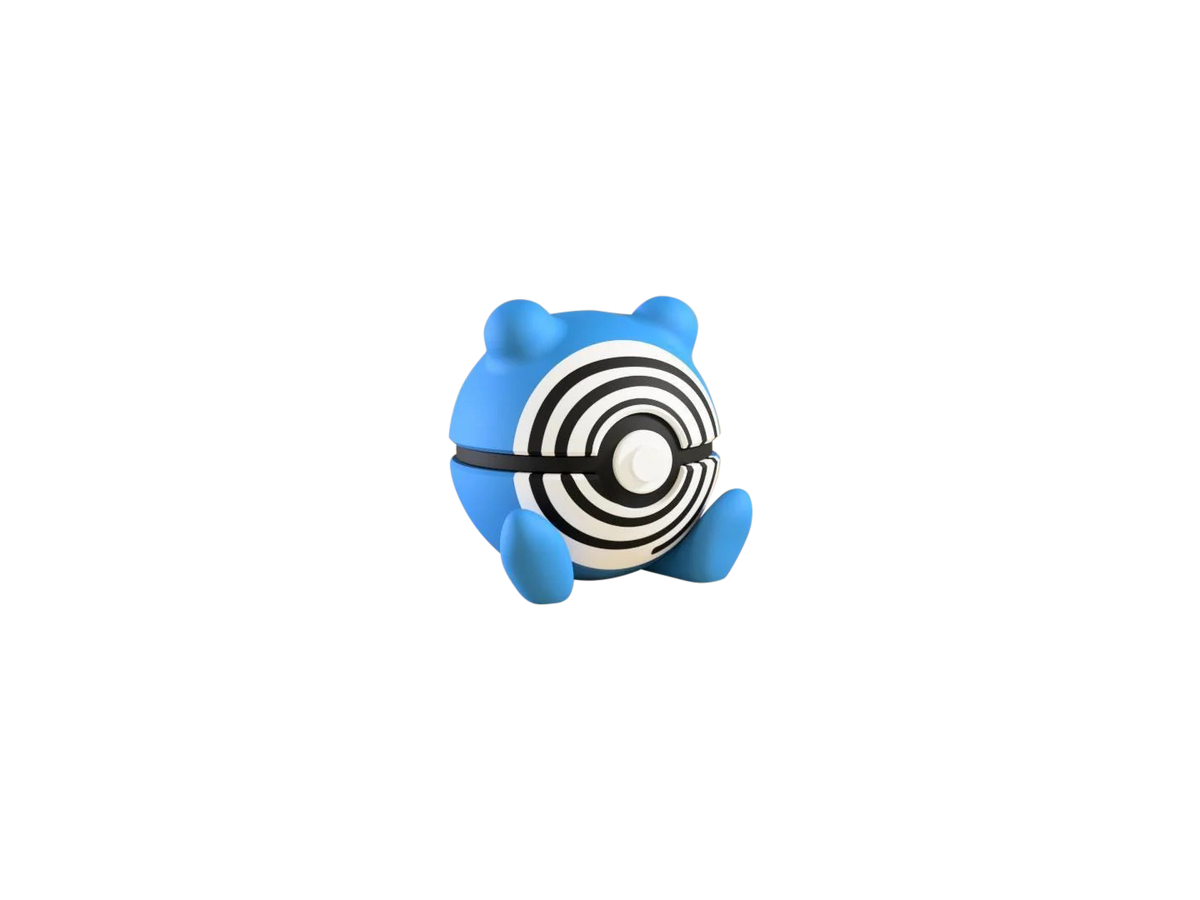Poliwhirl N3D Poké Ball #0061, 3D printed Pokeball clicker