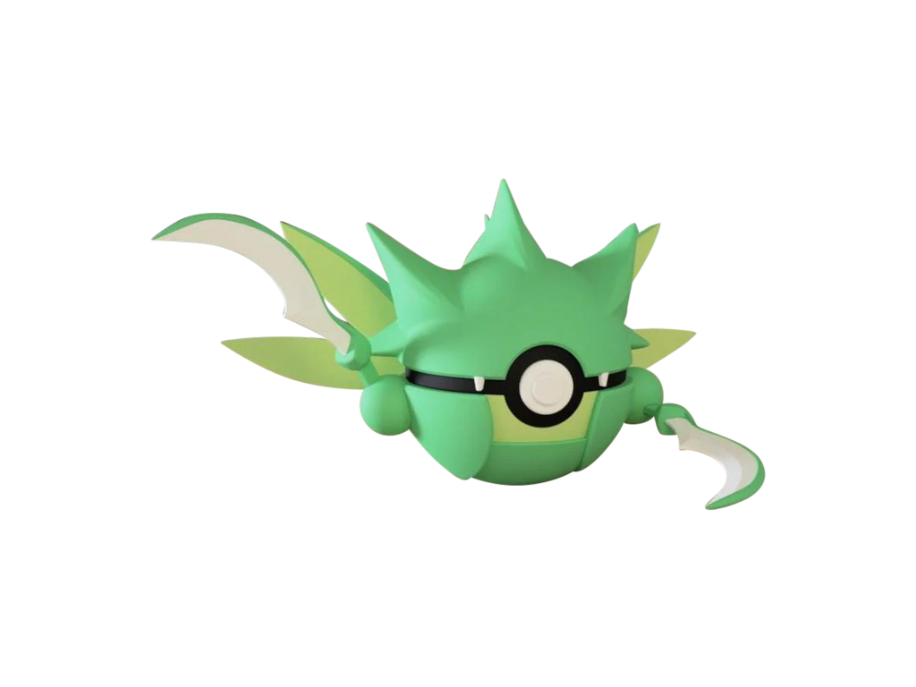 Scyther N3D Poké Ball #0123, 3D printed Pokeball clicker