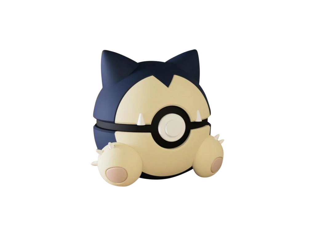 Snorlax N3D Poké Ball #0143, 3D printed Pokeball clicker
