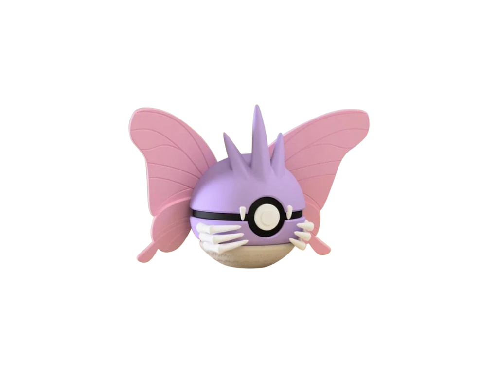 Venomoth N3D Poké Ball #0049, 3D printed Pokeball clicker