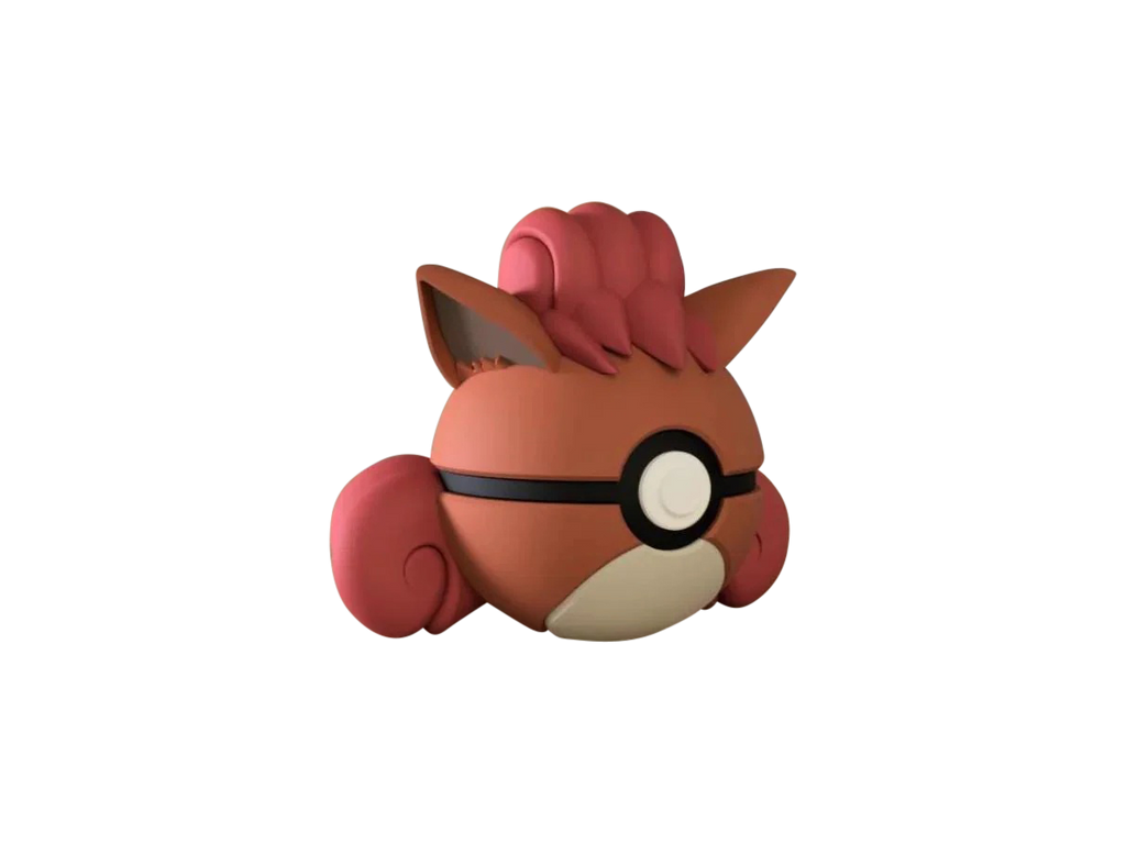 Vulpix N3D Poké Ball #0037, 3D printed Pokeball clicker