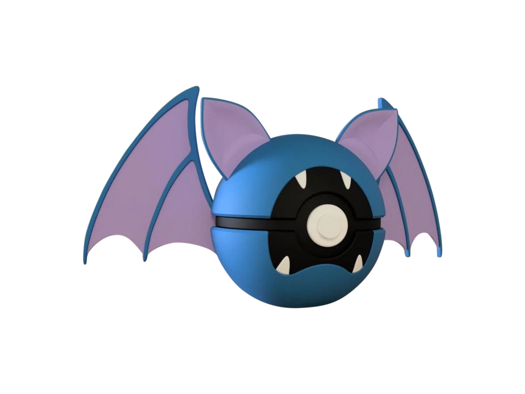 Zubat N3D Poké Ball #0041, 3D printed Pokeball clicker